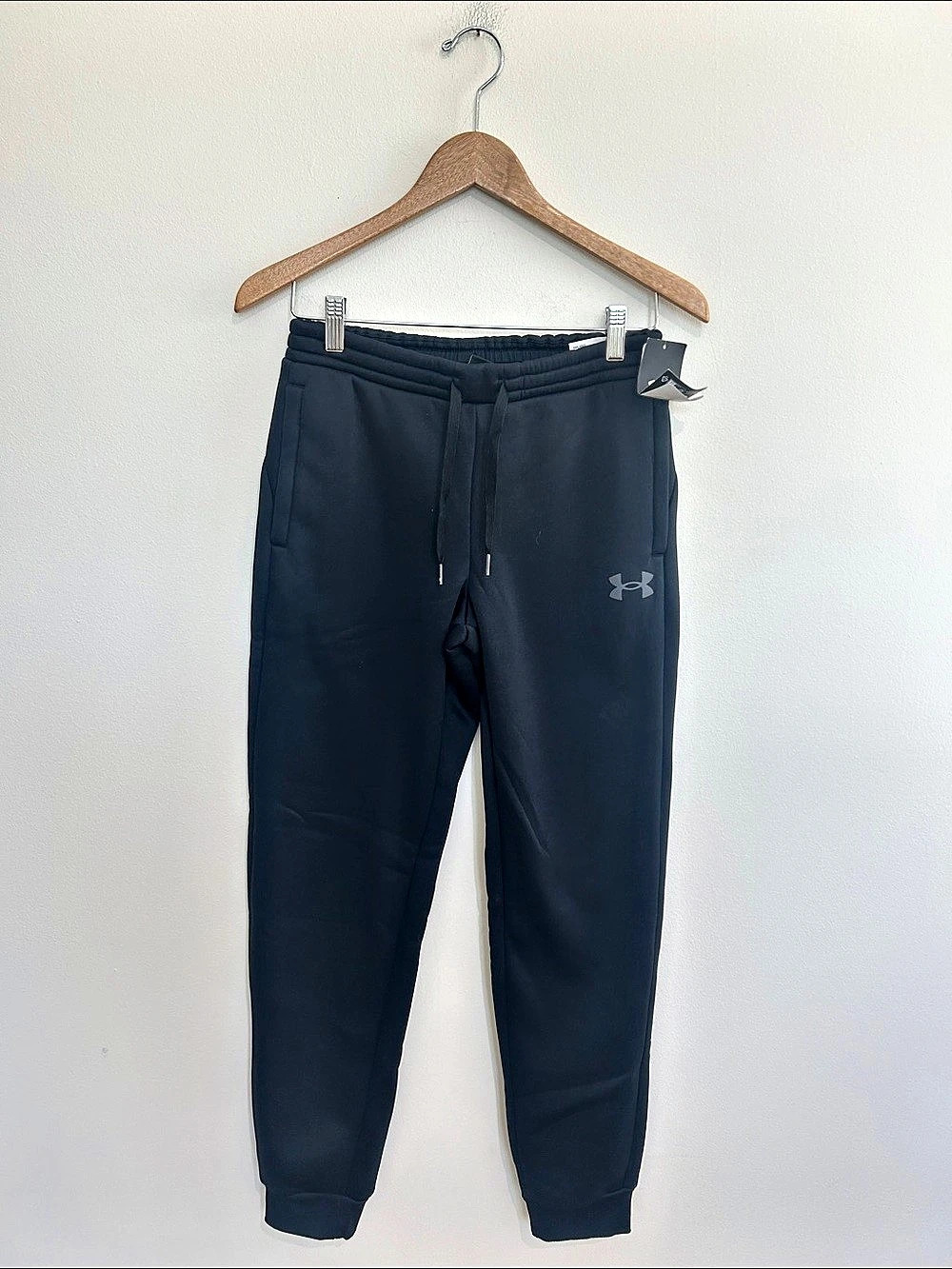 Under Armour Boys Black UA Rival Fleece Pro Jogger Large NWT